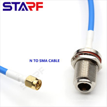 STA SMA-Stecker auf N-Buchse Bulkhead mit halbflexiblem halbstarrem Kabel RG402